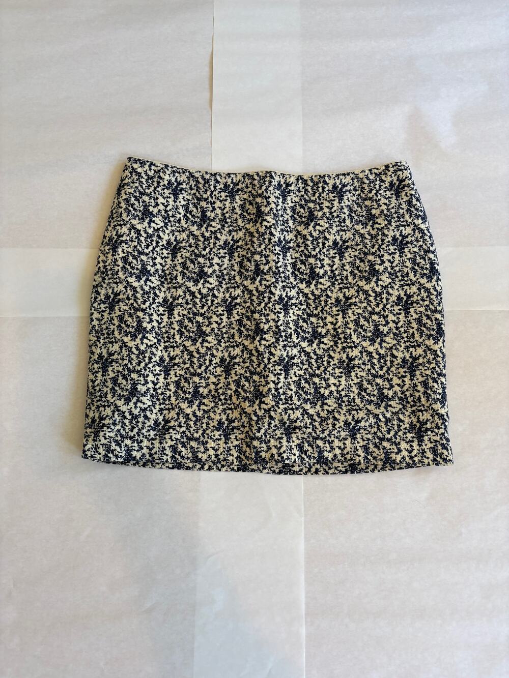 Madewell Blue & White Print Skirt Size 6 Cotton
